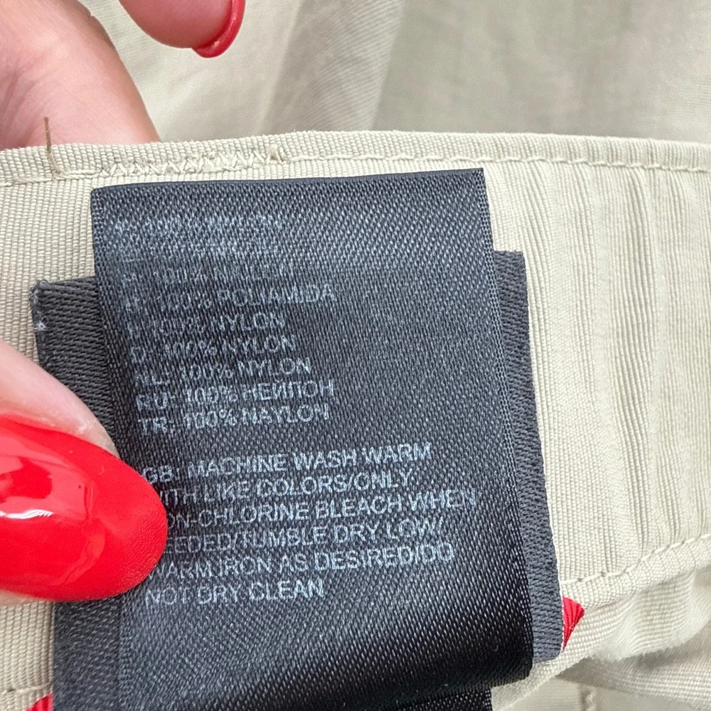 The North Face Mens XXL Beige Paramount Convertible Zip Off Hiking Cargo Pants